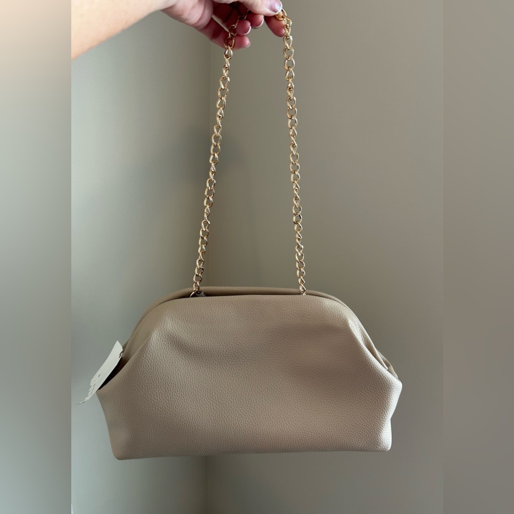 a new day Beige Chain-Strap Clutch